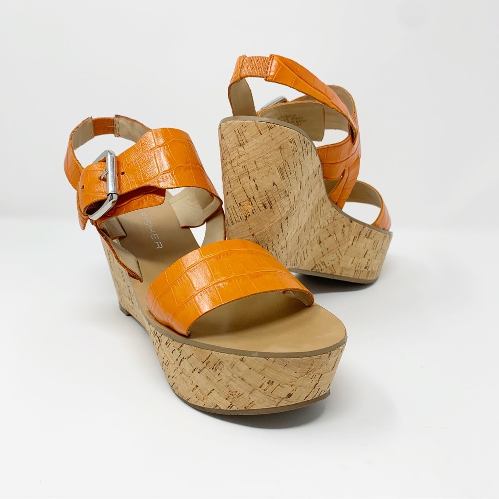 MARC FISHER  Oralie Orange Platform Sandal …